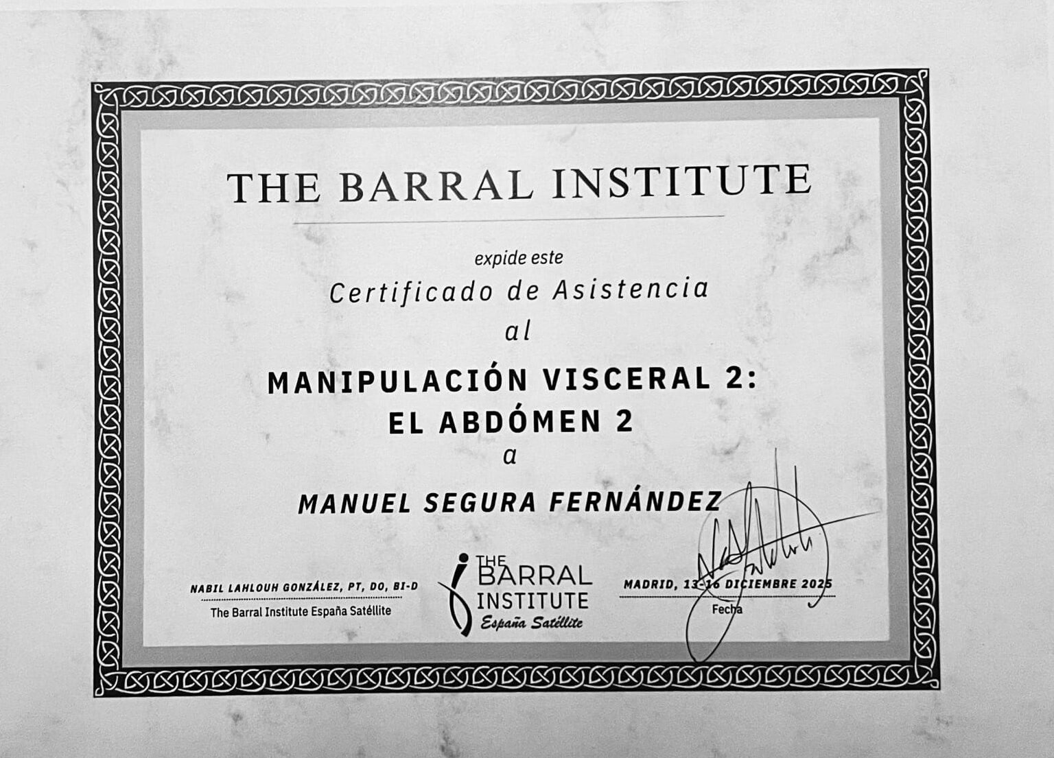 Título The Barral Institute, manipulación visceral 2. Manuel segura Fernández